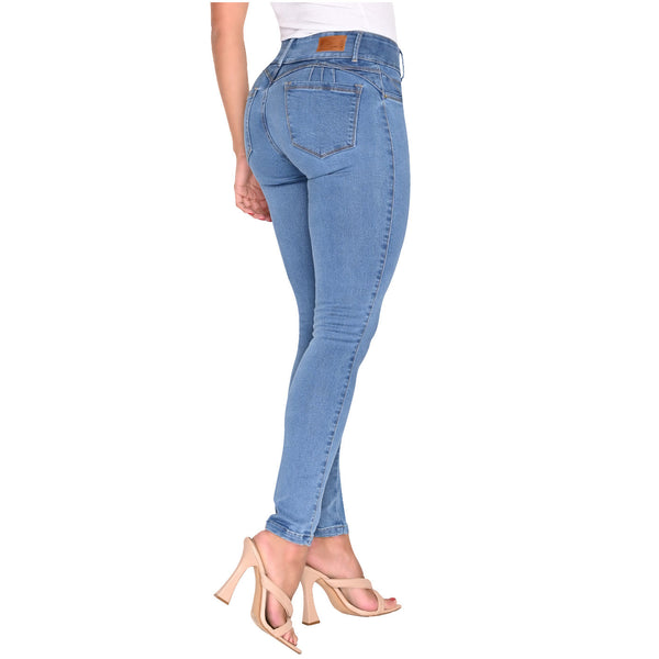 High Rise Denim Skinny Colombian Jeans for Women
