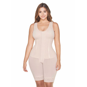 Fajas MariaE RA001 | Fajas Colombianas Knee Length Daily Use Bodysuit | Butt Lifter Shaper | Powernet