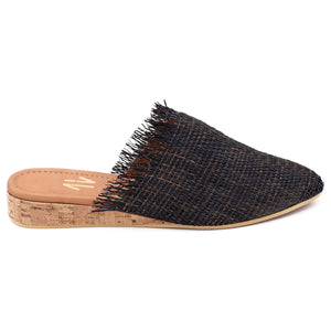Silvia Cobos LORICA Flat Pointed Mules in Black