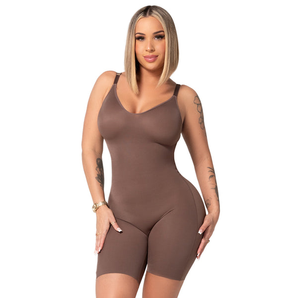 Snatched Body DQ01L3 Tummy Control Shapewear Bodysuit for Women with Built-in Bra