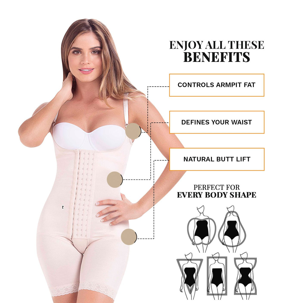 Maria E Shapewear: 9182 - Postpartum Women's Shapewear with Shoulder Pads |  Daily and Postsurgical Use