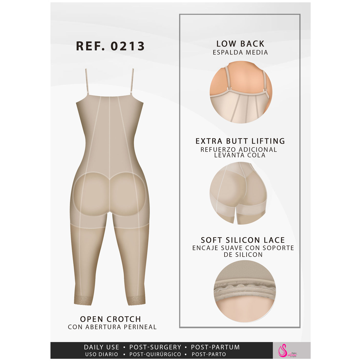 Salome Shapewear: 0213 - Post Surgery Butt Lifter Full Bodysuit