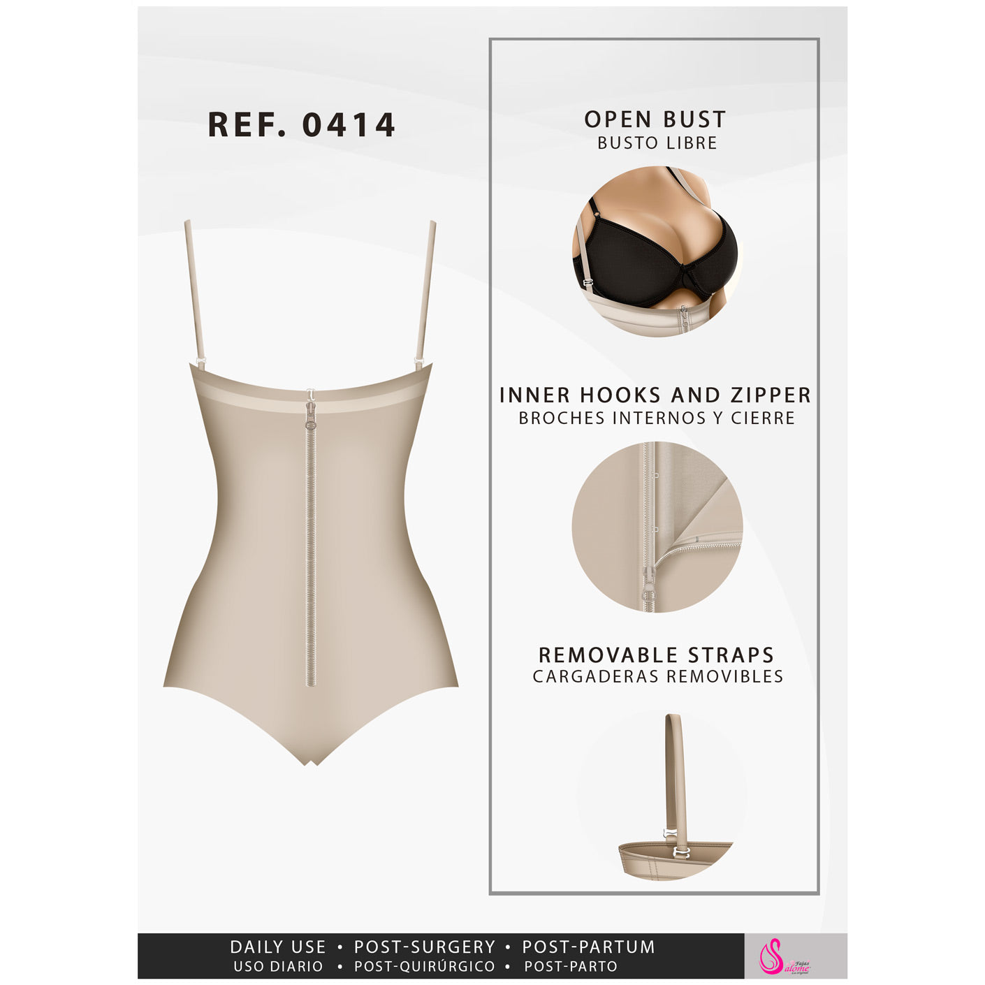 Salome Shapewear: 0414 - Strapless Butt Lifter Tummy Control Shapewear for  Women | Powernet