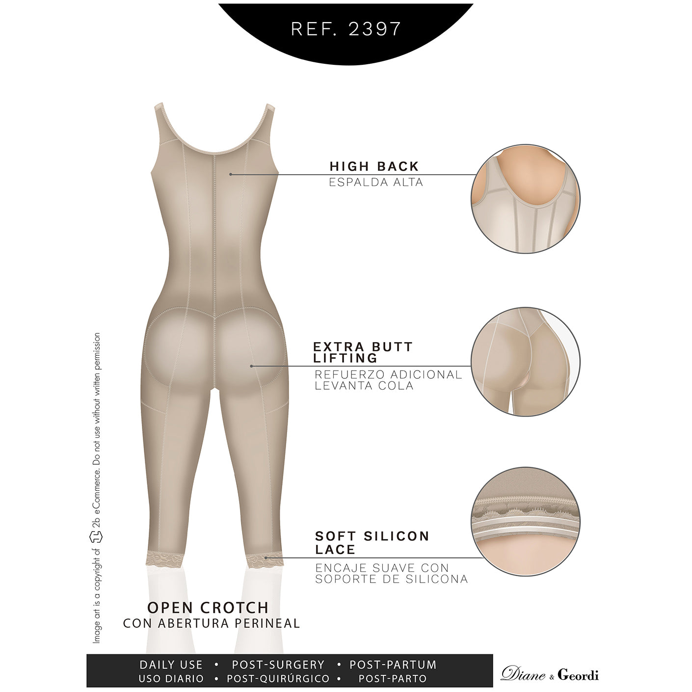 Diane & Geordi: 2397 - Women's Body Shaper Postsurgery Girdle - Showmee Store