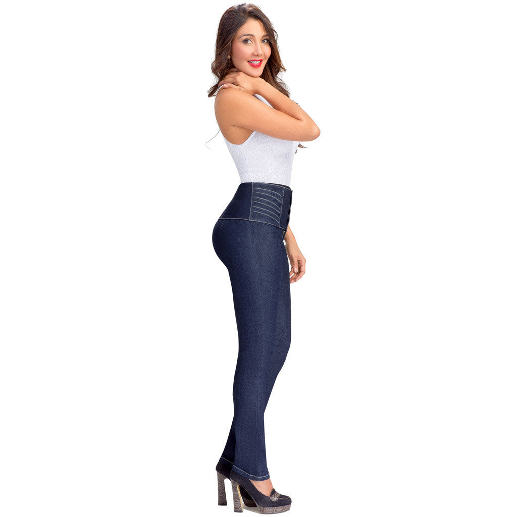 LOWLA: 217205 - Wide Waistband Compression Jeans - Showmee Store