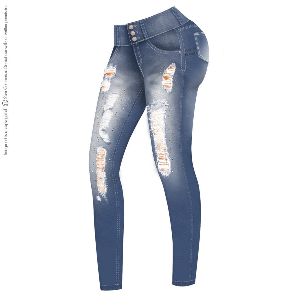 Lt. Rose Jeans: 2013 - Butt Lifter Ripped Jeans Levanta Gluteos con Pi -  Showmee Store