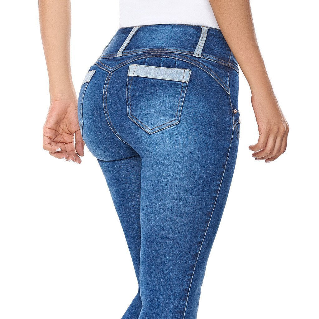 Lt. Rose Jeans: 2017 - Jeans Colombianos Levanta Cola Blue Denim Butt -  Showmee Store