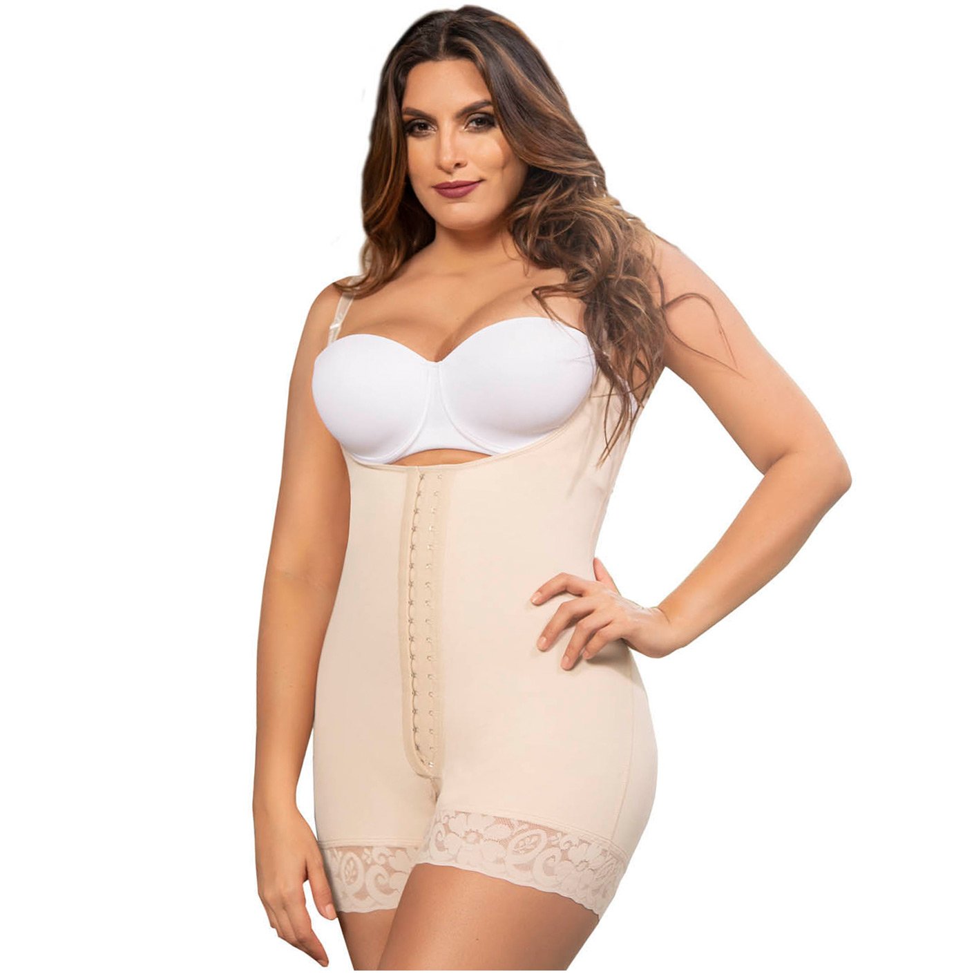 Colombian Lace Post Compression Big Shaper For Women Strapless