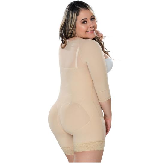 M&D Shapewear: 0064 - Mid-Thigh Body Shapewear Bodysuit for Women / Post Surgery and Daily Use / Powernet