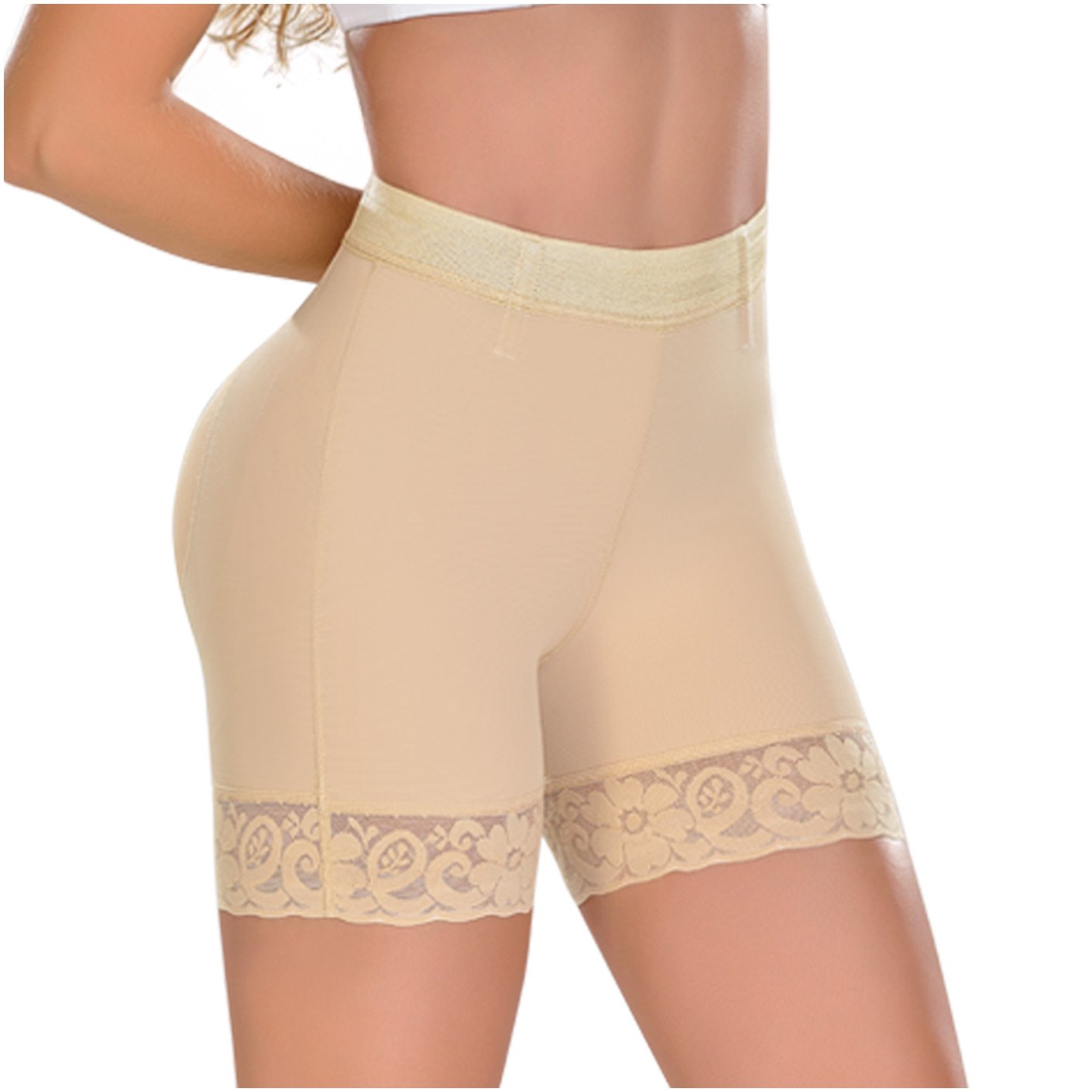 M&D Shapewear: 0164 - Mid Thigh Long Sleeved Compression Body Shaper -  Showmee Store
