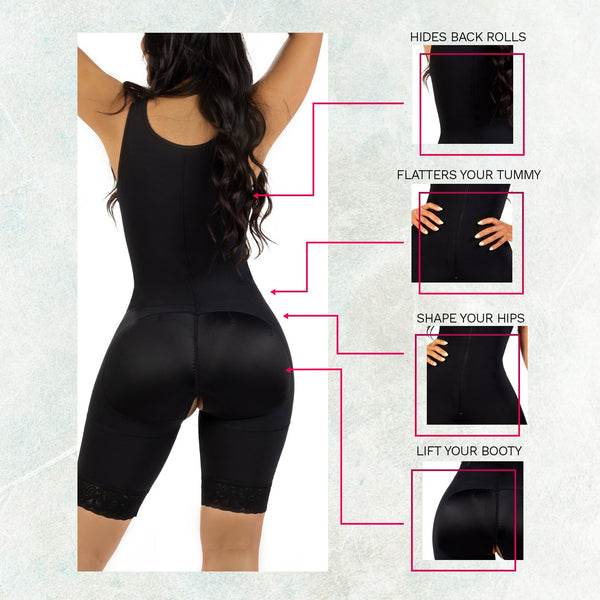 BamBam Shapewear Sexy Style Patchwork Low Back Slim Fitted Sports Jump