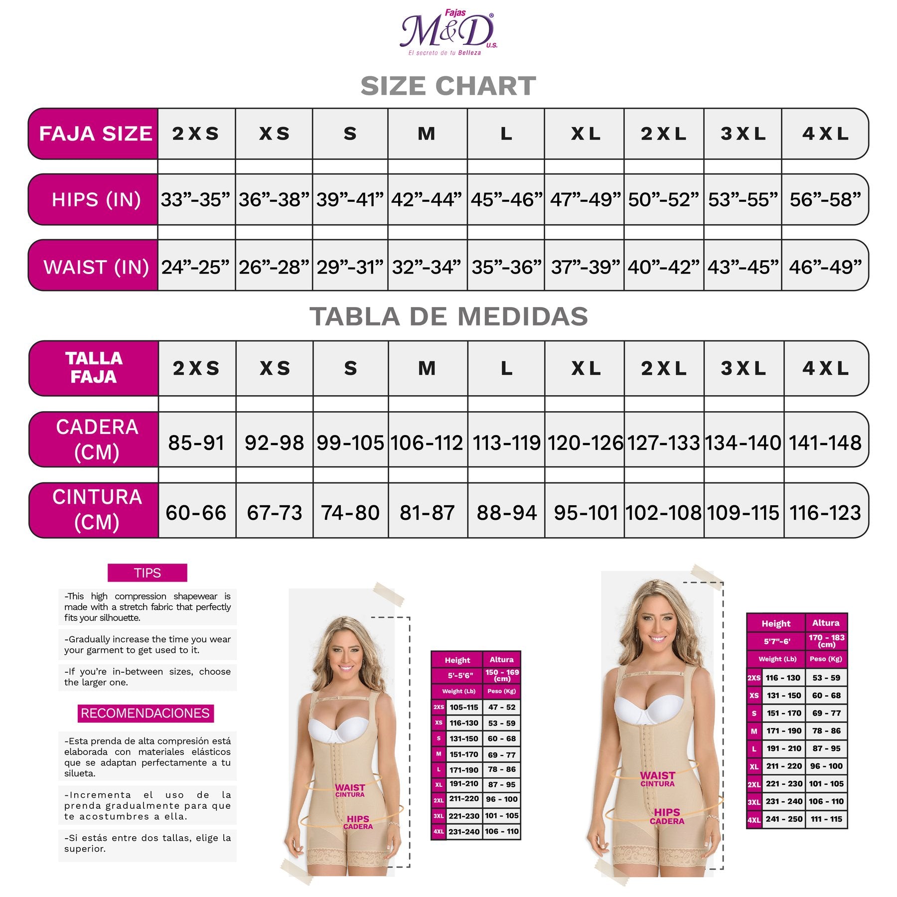 M&D Shapewear: 0161 - Post Surgery Full Body Above Knees Long Sleeved -  Showmee Store